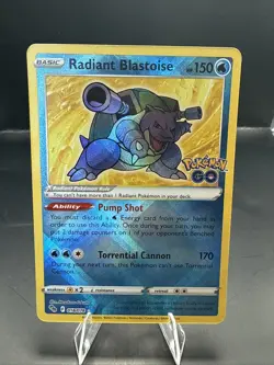 Pokemon Radiant Blastoise 018/078 (NM) - Pokemon GO - Holo Rare - Pokemon TCG - Image 2