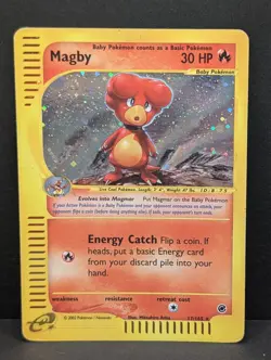 Magby 017/165 Expedition Base Set Holo Rare Pokemon TCG Nintendo e-reader LP - Image 1