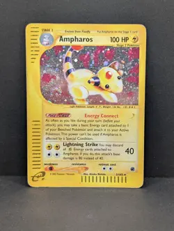 Ampharos 002/165 Expedition Base Set Holo Ultra Rare Pokemon TCG Nintendo MP - Image 1