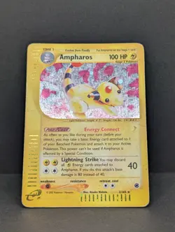 Ampharos 002/165 Expedition Base Set Holo Ultra Rare Pokemon TCG Nintendo MP - Image 3