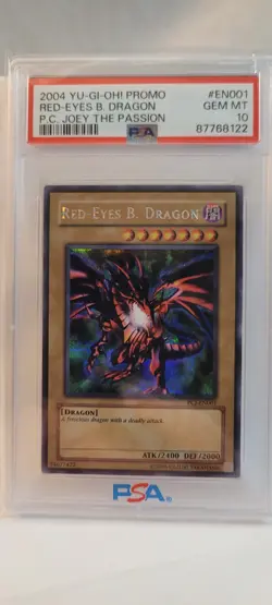 2004 YU-GI-OH PROMO | JOEY THE PASSION PCJ-EN001 RED-EYES B. DRAGON PSA 10 - Image 1