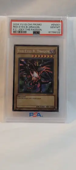 2004 YU-GI-OH PROMO | JOEY THE PASSION PCJ-EN001 RED-EYES B. DRAGON PSA 10 - Image 3