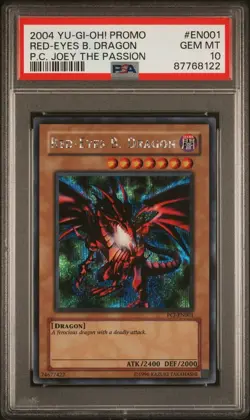2004 YU-GI-OH PROMO | JOEY THE PASSION PCJ-EN001 RED-EYES B. DRAGON PSA 10 - Image 5