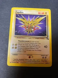 Zapdos Rare Non Holo Fossil 30/62 Pokemon TCG RARE - Image 1
