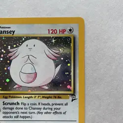 1999 Pokemon Base Set 2 Chansey Holo Rare 3/102 - Vintage WOTC - Clean! 🔥 - Image 4