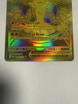 Pokemon Mega Lucario EX 188/132 Me01: Mega Evolution Mega Hyper Rare Holo - Image 3