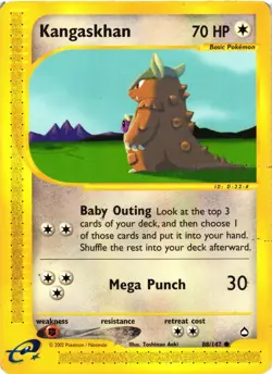 Pokemon TCG Kangaskhan 88/147 Pokemon Aquapolis Unlimited DMG - Image 1