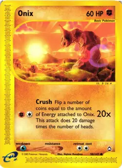 Pokemon TCG Onix Aquapolis 98/147 Common VLP - Image 1
