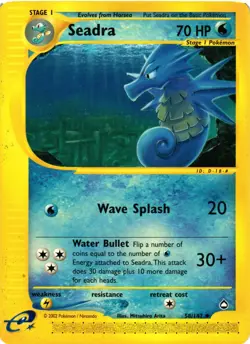 Pokemon TCG Seadra Aquapolis 58/147 Regular Uncommon DMG - Image 1