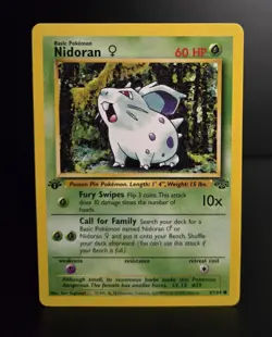 Pokemon TCG - NIDORAN - 1ST EDITION - 57/64 - WOTC - JUNGLE (1999) - LP/NM - Image 1
