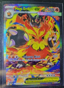 Pokemon Mega Emboar EX Full Art Holo Rare 273/217 Ascended Heroes - Image 1