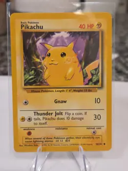 Pokemon Pikachu Yellow Cheeks 1999 58/102 Base Set NM UNPLAYED - Image 1