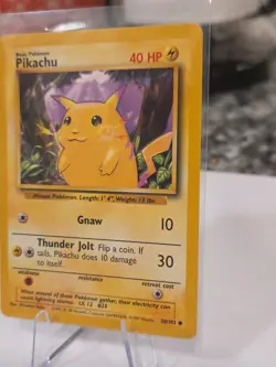 Pokemon Pikachu Yellow Cheeks 1999 58/102 Base Set NM UNPLAYED - Image 3