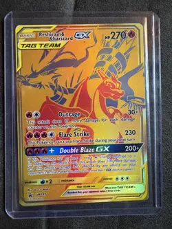 Pokemon TCG Reshiram & Charizard GX Tag Team SM247 Black Star Promo NM - Image 1