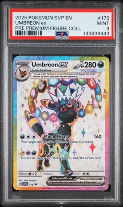2025 POKEMON SVP PROMO PREMIUM FIGURE COLLECTION #176 UMBREON EX PSA 9 - Image 1