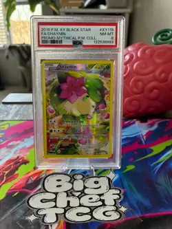 2016 POKEMON XY BLACK STAR PROMO #XY115 SHAYMIN PROMO-MYTHICAL COLLECTION PSA 8 - Image 1