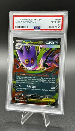 2025 POKEMON PFL EN-PHANTASMAL FLAMES #056 MEGA GENGAR EX PSA 10 - Image 3