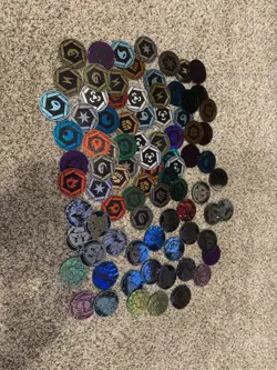 Pokemon Coins Lot Offical TCG Coin DUPLICATES JUMBOS Size GREAT - Image 1