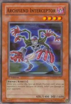 Archfiend Interceptor - TSHD-EN007 - Common - Unlimited Edition - Heavily Played - Image 1