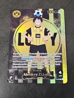 One Piece Monkey D. Luffy BVB 09 Borussia Dortmund Soccer Promo Card ST13-003 - Image 1