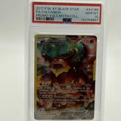 Pokemon TCG Volcanion XY Black Star Promos Holo Card XY185 PSA 10 - Image 1