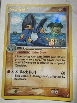 2006 Pokemon Trading Card TCG Swampert 27/100 HOLO Rare EX Crystal Guardians MP - Image 1