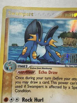 2006 Pokemon Trading Card TCG Swampert 27/100 HOLO Rare EX Crystal Guardians MP - Image 2
