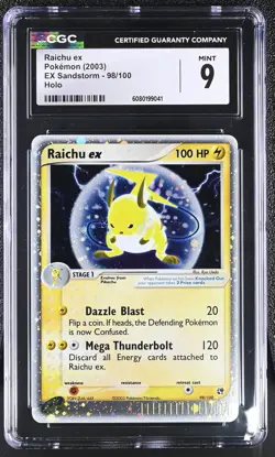 CGC 9 MINT Raichu ex 2003 EX Sandstorm 98/100 Holo Pokemon Card - Image 1