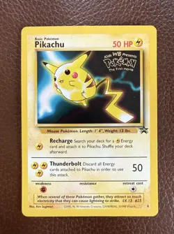 Pokemon Pikachu Promo Card 04/53 Kids WB Movie Wotc 50 HP Wizards 1999 - Image 1