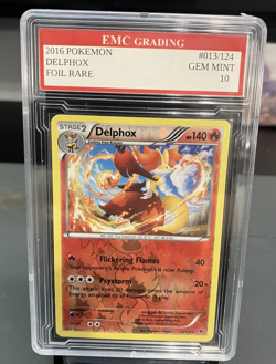 DELPHOX 2016 RARE FOIL #013/124 Pokemon Card GRADED 10 TCG CCG - Image 1