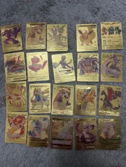 Assorted Gold Foil Pokemon Cards - Image 1