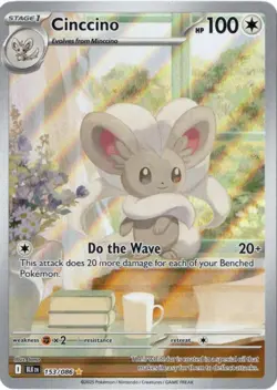 Cinccino Illustration Rare Mint NM 153/086 Black Bolt Pokemon Card 153 English - Image 1