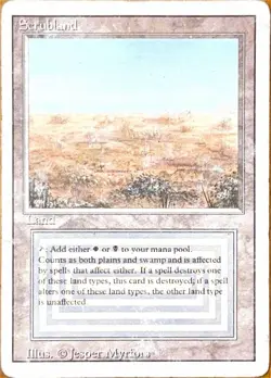 Magic the Gathering: Scrubland Revised Edition Dual Land Reserved List - Image 1