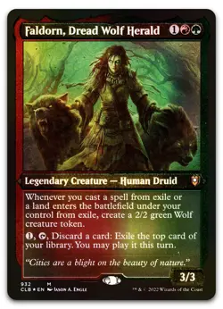 Faldorn, Dread Wolf Herald (Display Commander) - Thick Stock (Foil) NM Baldur's - Image 1