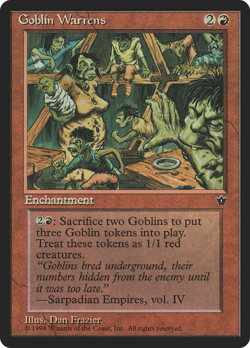 Goblin Warrens (HP) Fallen Empires FEM Magic MTG - Image 1