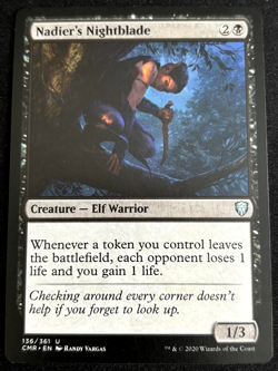 1x MTG Nadier's Nightblade - Commander Legends (CMR) #136 - Image 1