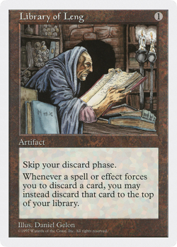 Library of Leng (Damaged) Fifth Edition 5ED Magic MTG - Image 1