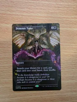 MTG Demonic Tutor (Borderless) Commander Masters Regular Non-Foil - Image 1