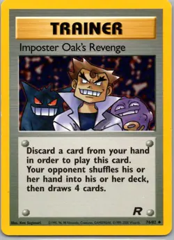 Pokemon TCG Imposter Oaks Revenge 76/82 Team Rocket LP - Image 1