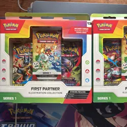 Pokemon (LOT OF 2) TCG First Partner Illustration Collection Series 1 Box SEALED - Image 1