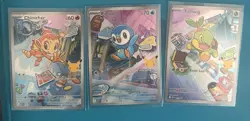 Chimchar Turtwig Piplup First Partner Illustration Collection Promo Set Pokemon - Image 1