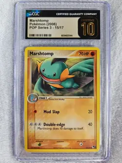 Pokemon Marshtomp 2006 Pop Series 3 #15 Graded CGC Pristine 10 - Image 1