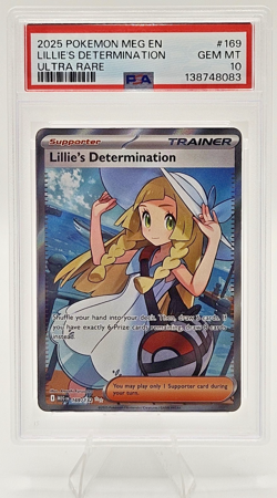 2025 Pokemon Mega Evolution Lillie's Determination Ultra Rare #169/132 PSA 10 - Image 1