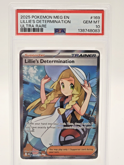 2025 Pokemon Mega Evolution Lillie's Determination Ultra Rare #169/132 PSA 10 - Image 3