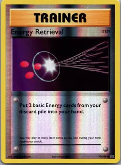 Energy Retrieval 77/108 Uncommon Evolutions Pokemon Reverse Holo Near Mint - Image 1