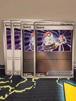Pokemon Mega Evolution Switch 130/132 Playset X4 NM - 2 Reverse & 2 Normal - Image 1