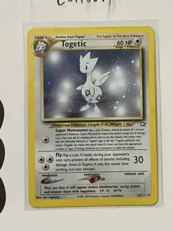 Pokemon TCG Togetic Neo Genesis 16 Holo Unlimited Rare NM-LP - Image 1
