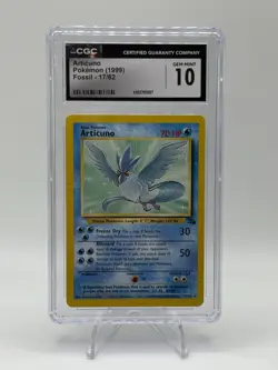 Pokemon Articuno Fossil Rare 17/62 Unlimited 1999 CGC 10 English Mitsuhiro Arita - Image 1