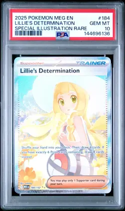 Pokemon Lillie's Determination 184/132 MEG Special Illustration Rare - PSA 10 - Image 1