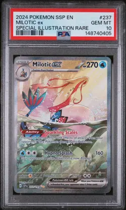 2024 POKEMON SSP EN-SURGING SPARKS SIR MILOTIC EX PSA 10 - Image 1